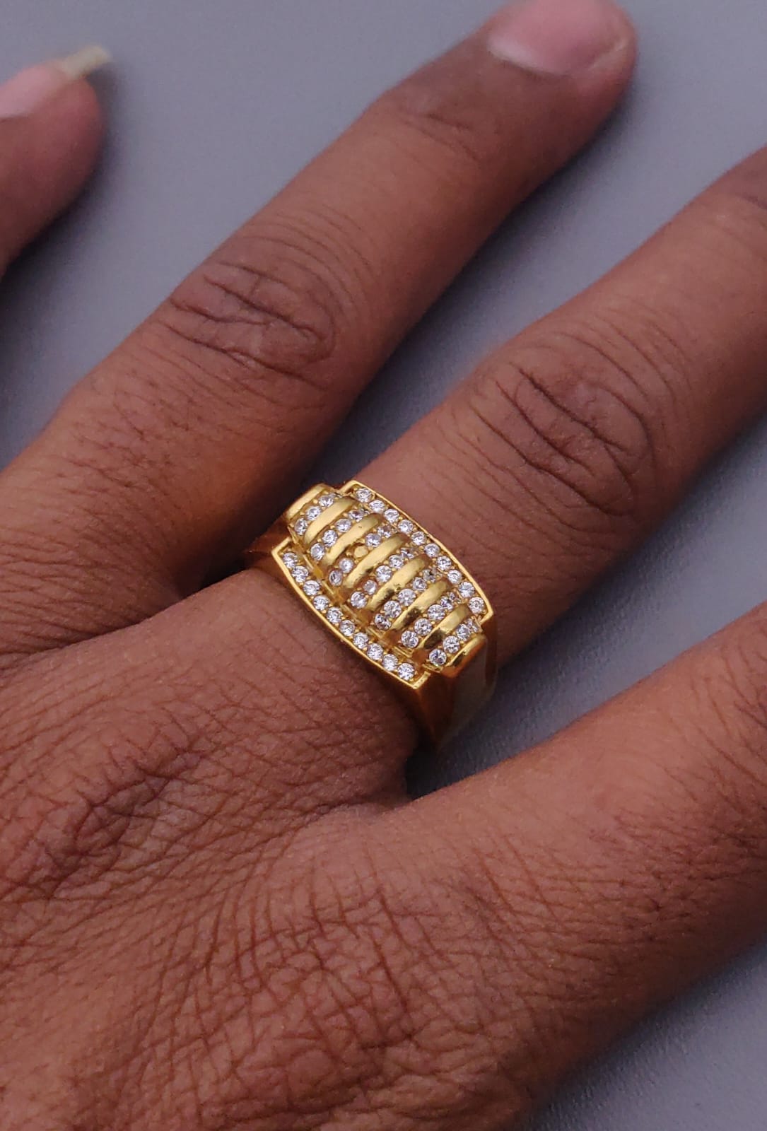 1 Gram Gold Forming Streamlined Design Superior Quality Ring-98