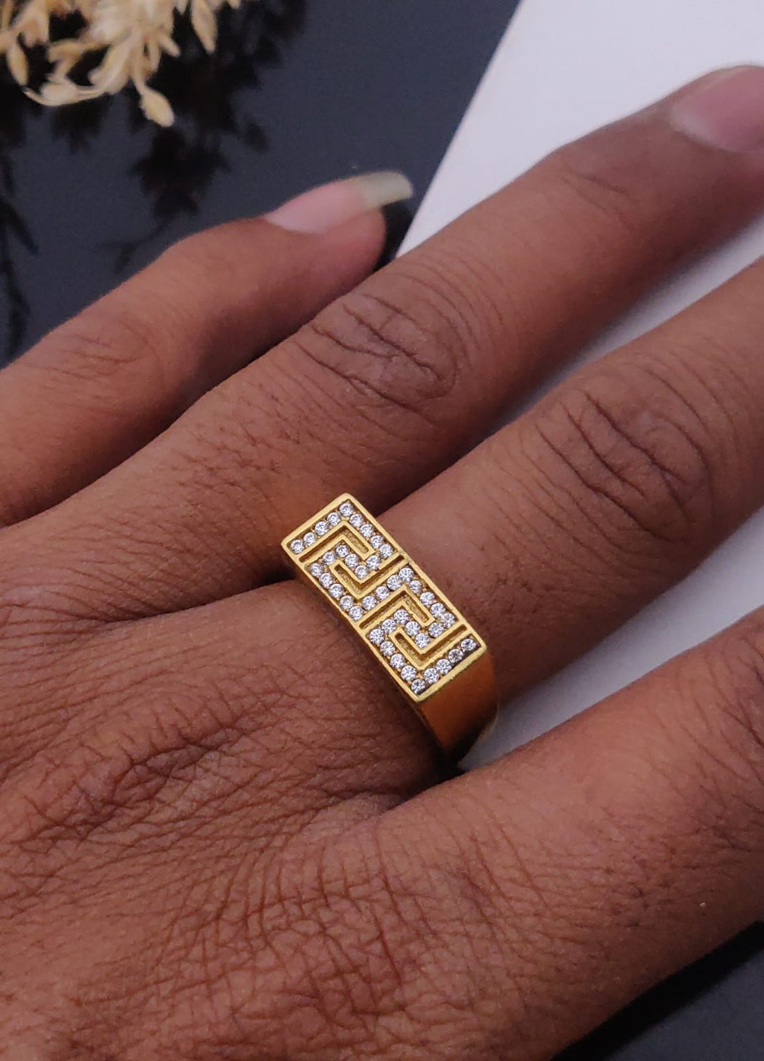 1 Gram Gold Forming Streamlined Design Superior Quality Ring-121