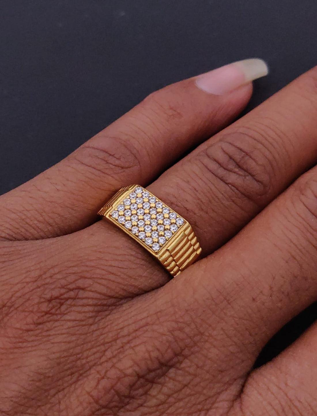 1 Gram Gold Forming Streamlined Design Superior Quality Ring-54