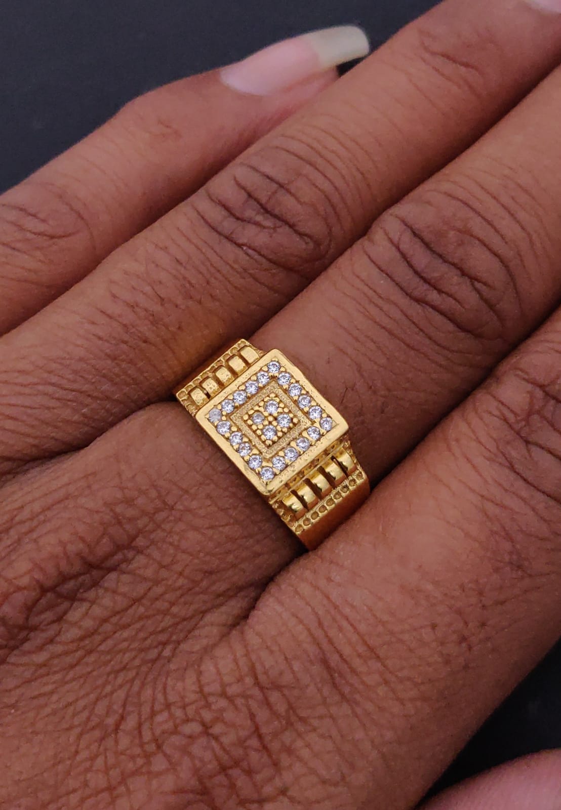 1 Gram Gold Forming Streamlined Design Superior Quality Ring-23