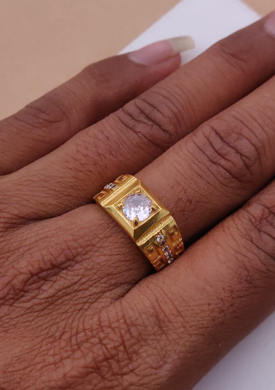 1 Gram Gold Forming Streamlined Design Superior Quality Ring-58