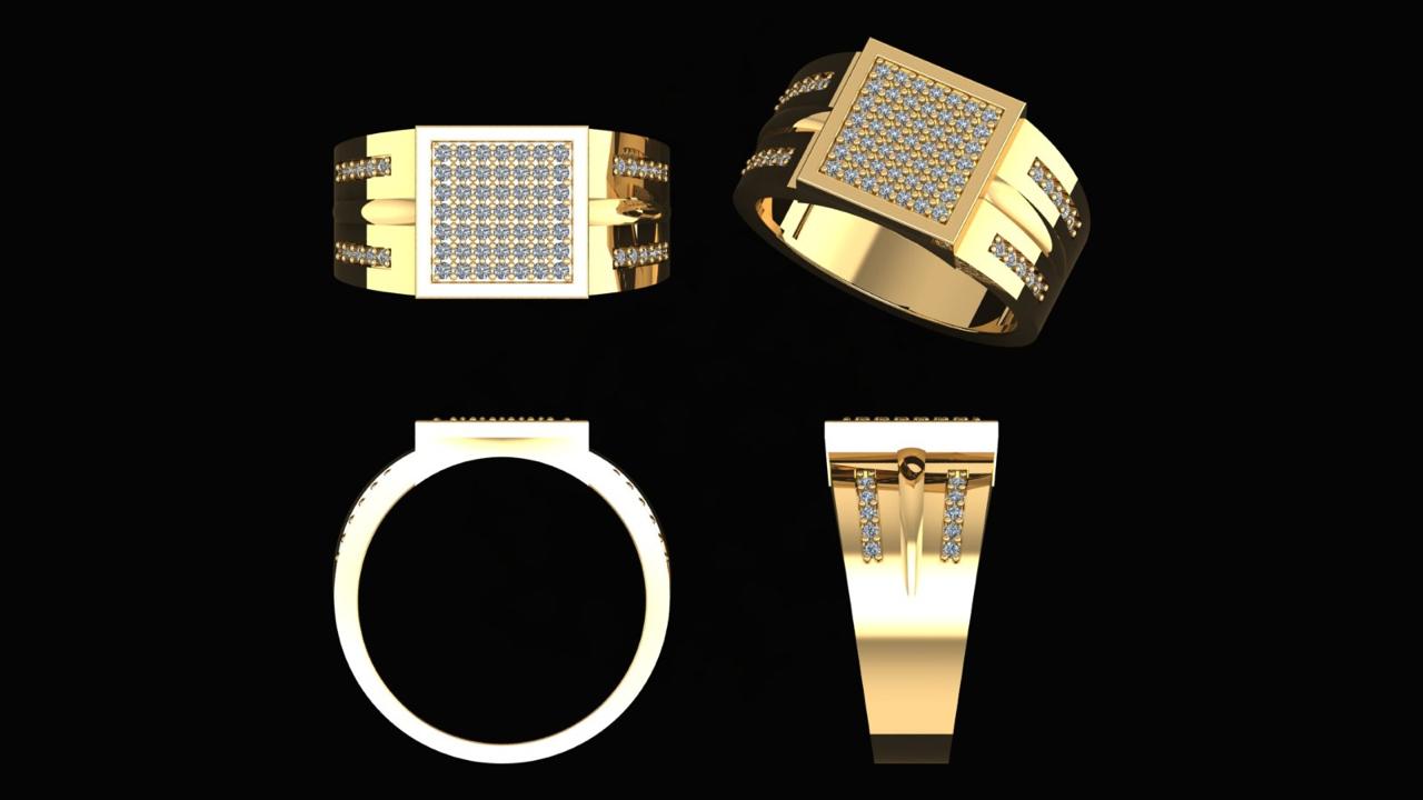 1 Gram Gold Plated Glamorous Design Ring-60