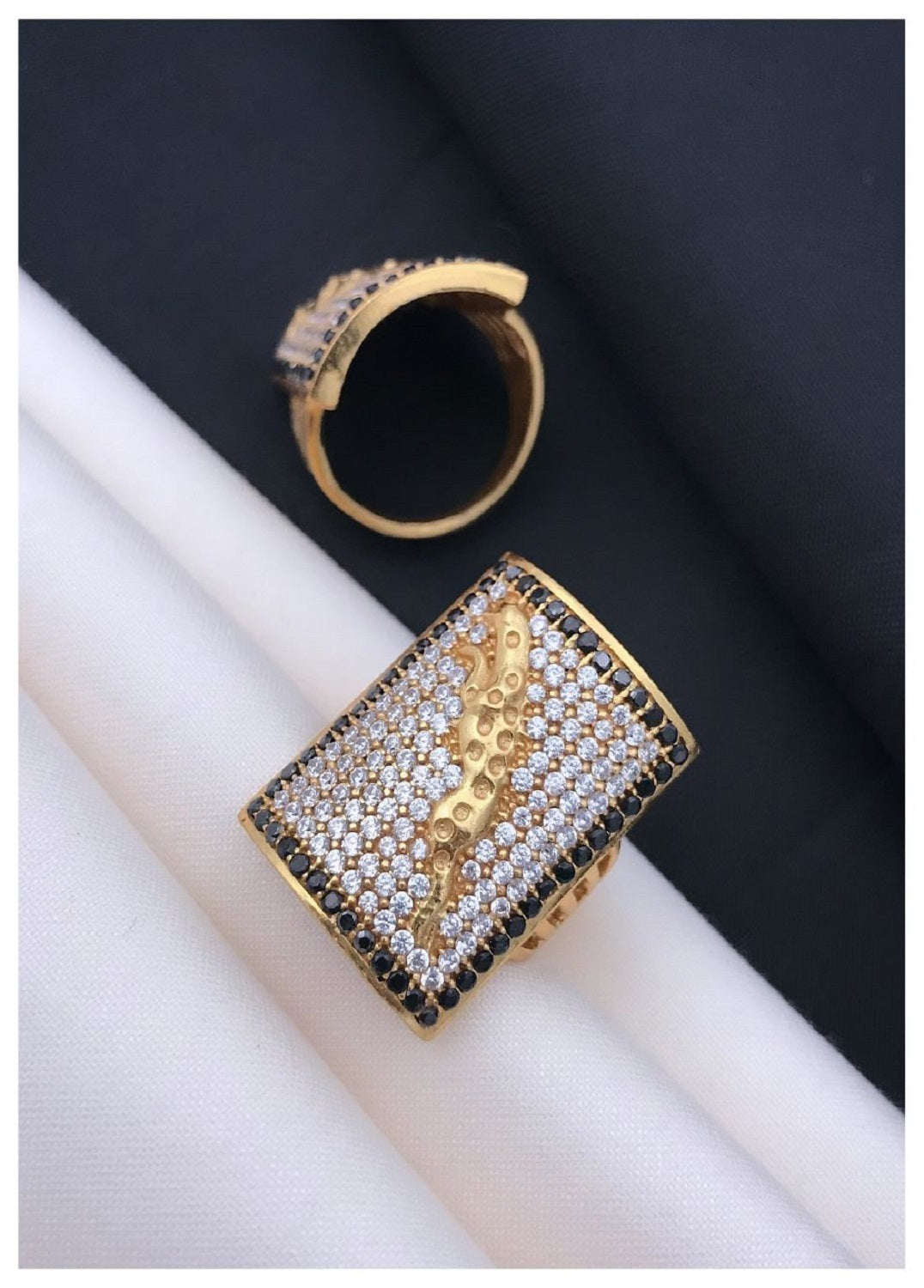 1 Gram Gold Forming Black Jaguar Design Superior Quality Ring