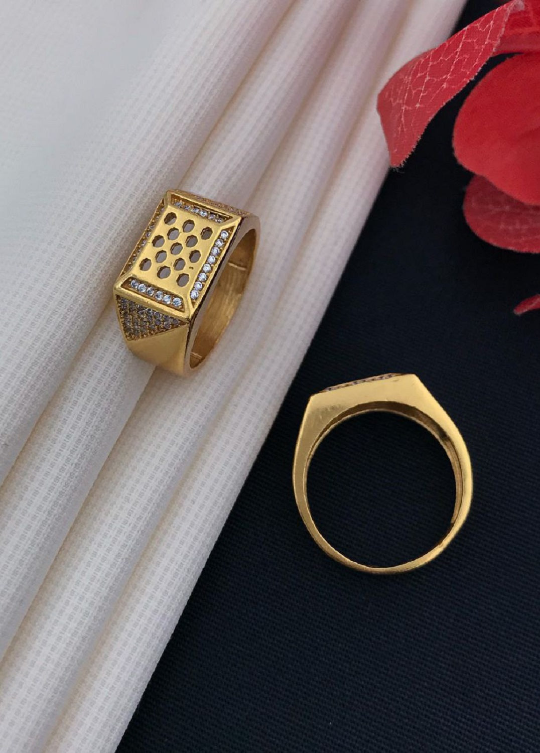 1 Gram Gold Forming Streamlined Design Superior Quality Ring-96