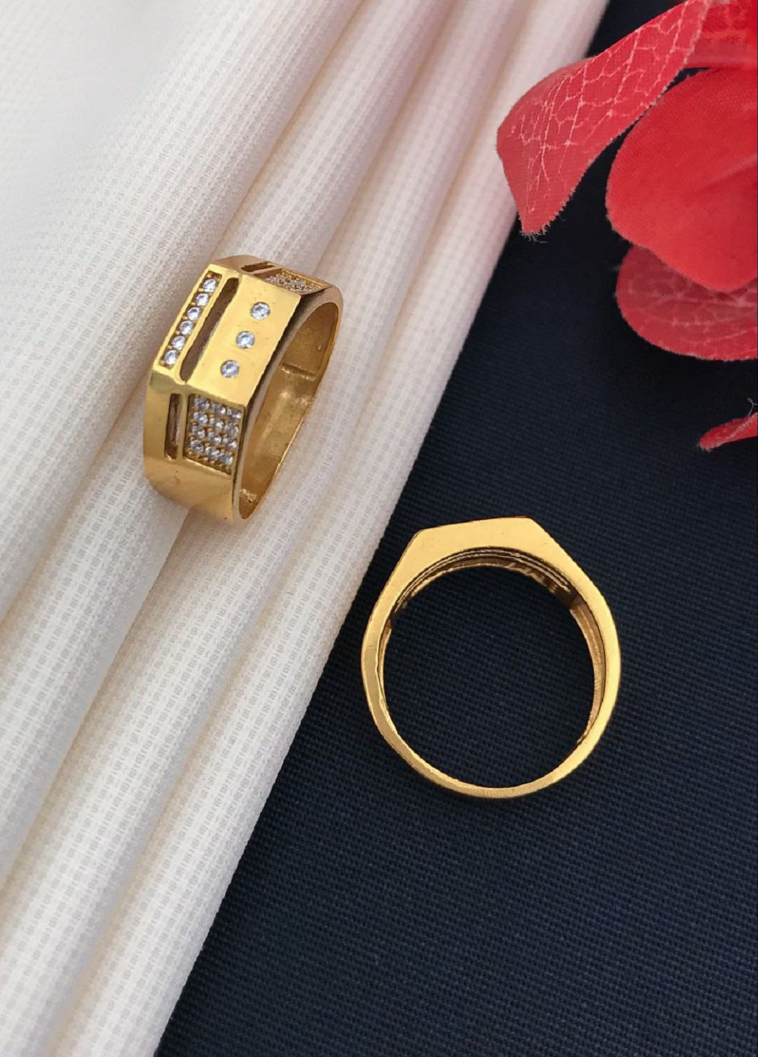 1 Gram Gold Forming Streamlined Design Superior Quality Ring-97