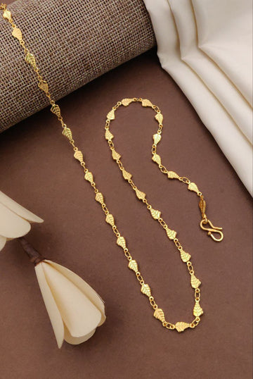 18k Gold Necklace Chain Solid Pure 18K Yellow Gold
