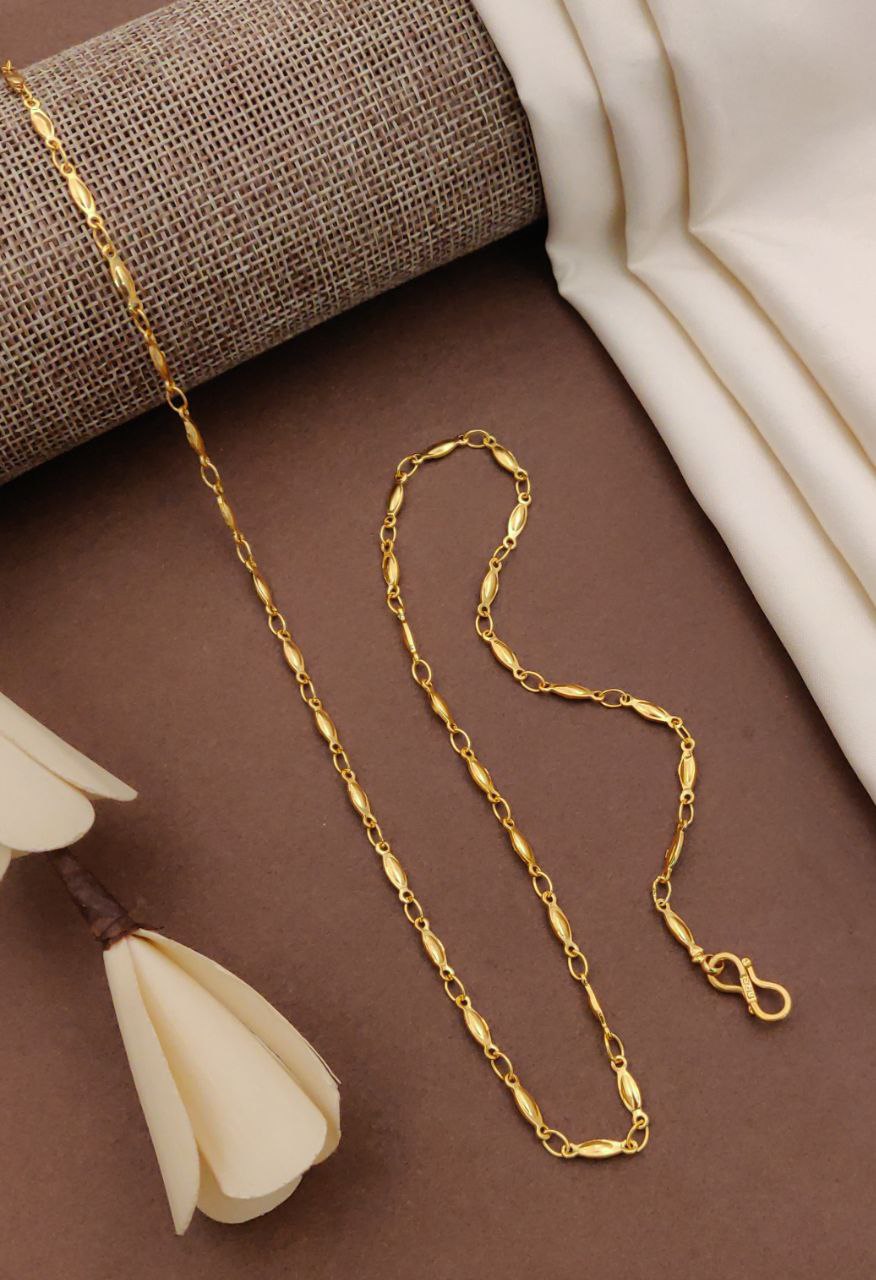 1 Gram Gold Plated Rich-Looking Design High-Quality Chain For Men