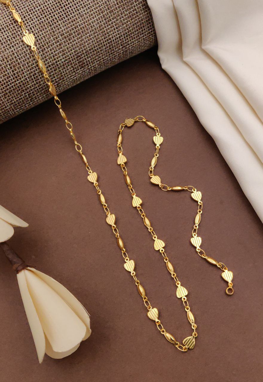 1 Gram High Quality Gold Plated 20" Inch Chain For Men