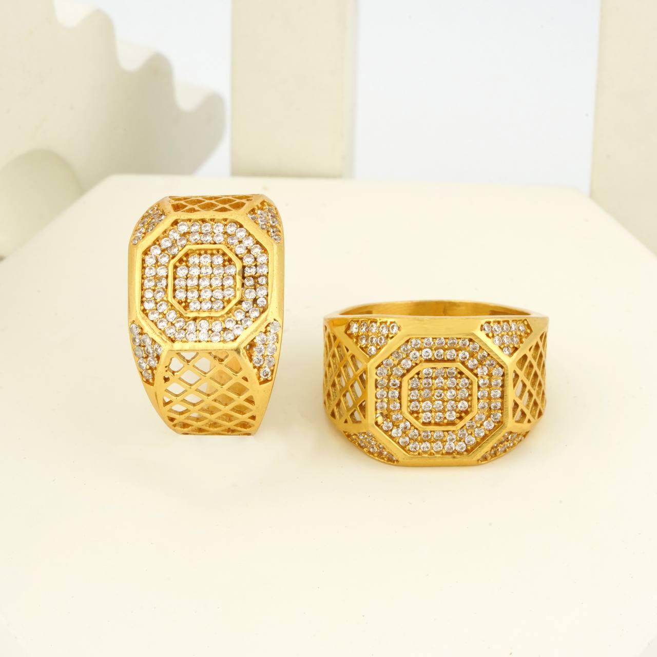 1 Gram Gold Plated Glamorous Design Ring-80