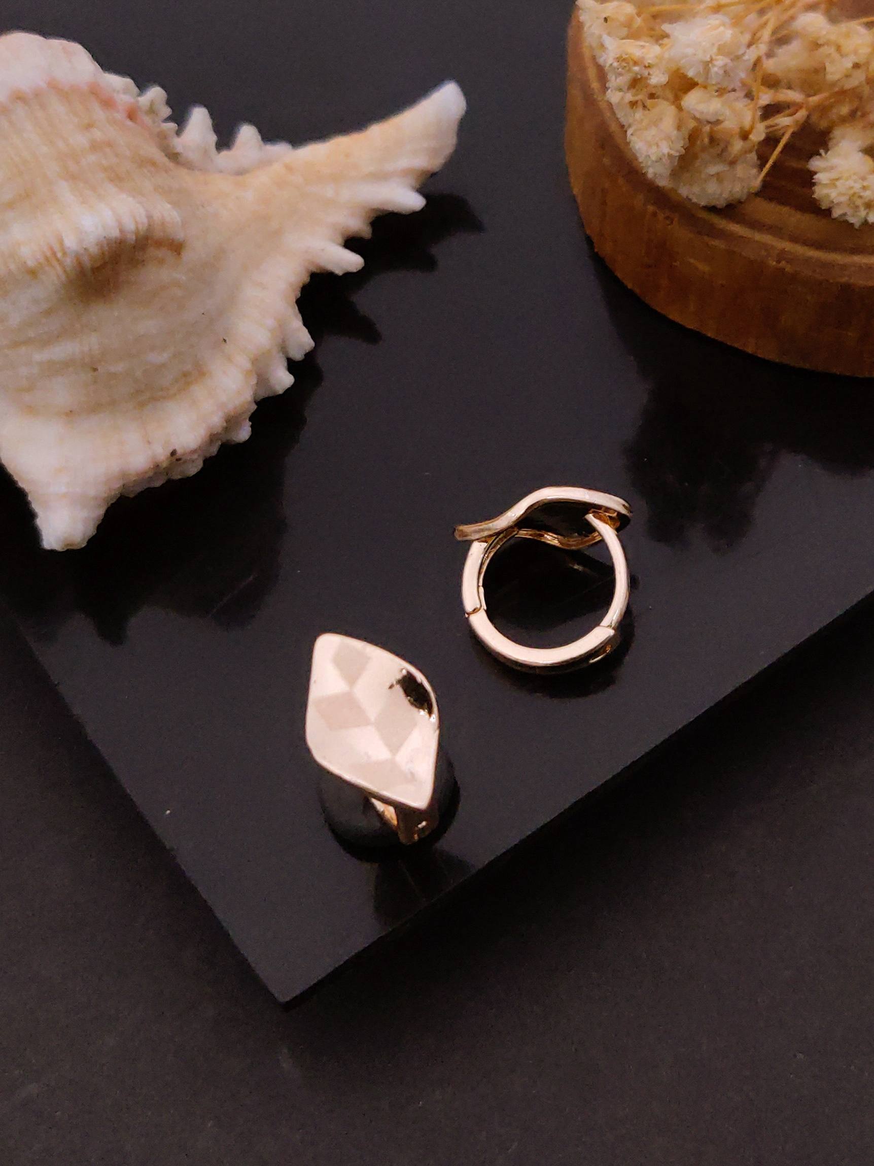 Minimalist Rose Gold Plated Small Hoop Earrings - Daily Wear Accessory