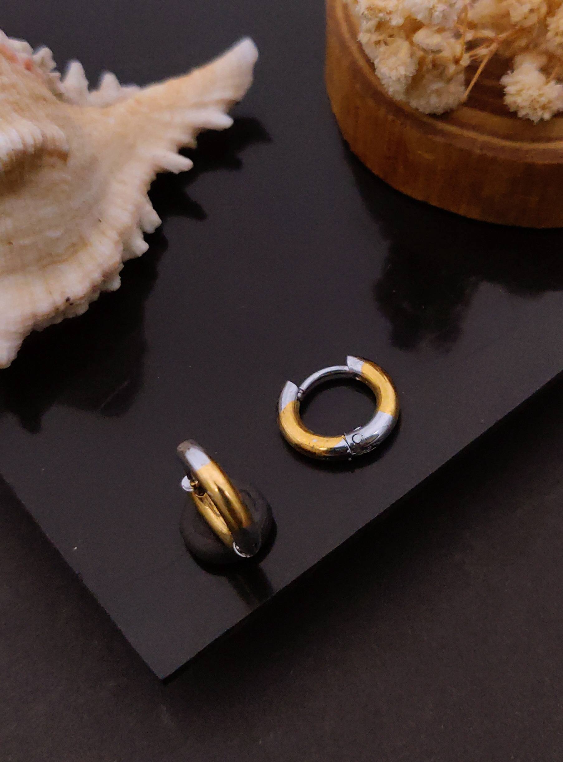 Premium Finish Gold and Silver Combo Huggie Hoops – Modern Accessory